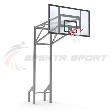 Купить Стойка баскетбольная уличная усиленная со щитом из оргстекла, кольцом и сеткой SP D 413 в Печорах 