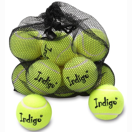 Купить Мяч для большого тенниса Indigo (12 шт в сетке) начальный уровень в Печорах 