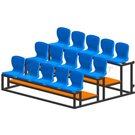 Купить Трибуна мобильная 3 ряда сиденья пластиковые на 15 мест в Печорах 